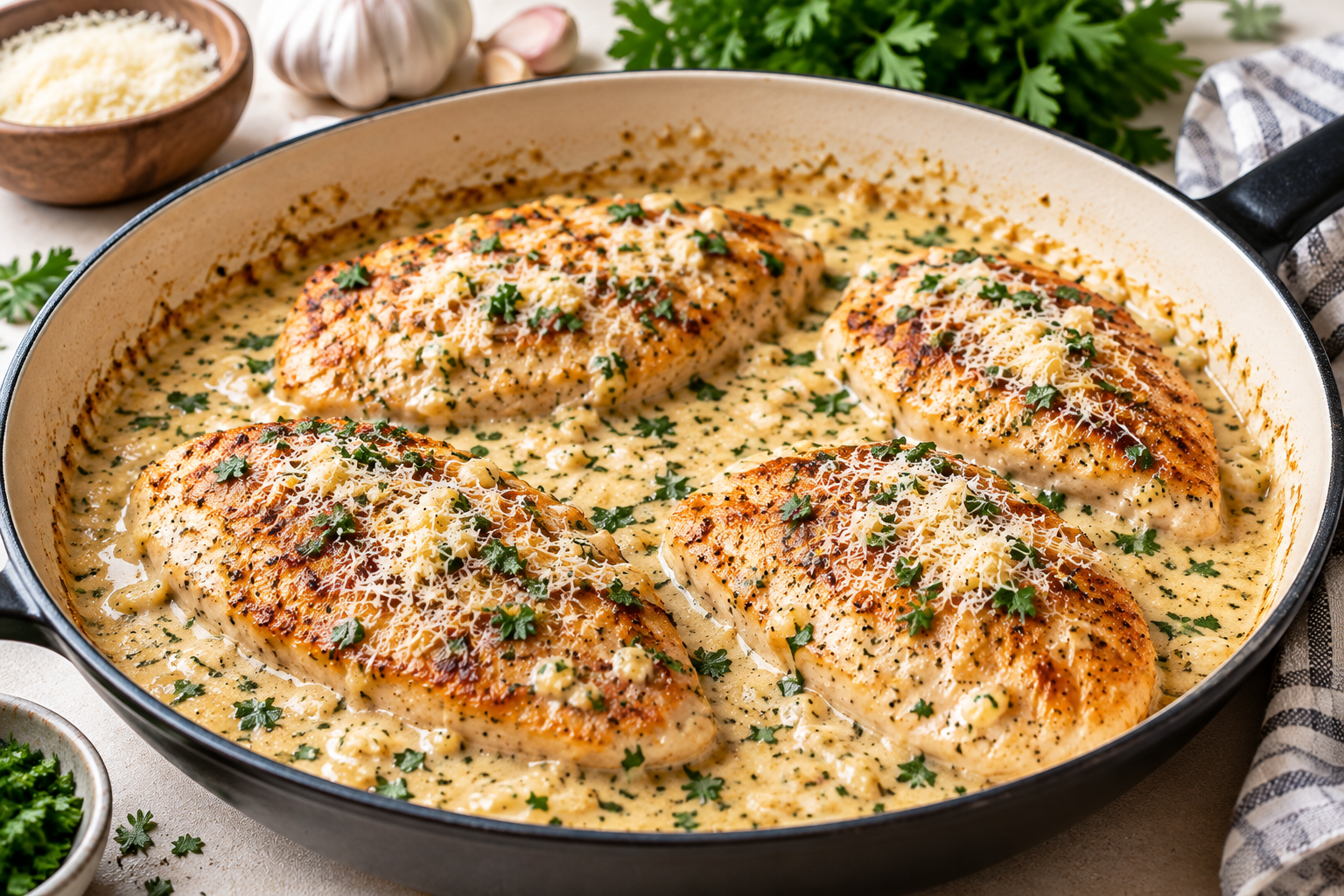 Creamy Garlic Butter Chicken – Easy One-Pan Dinner Recipe
